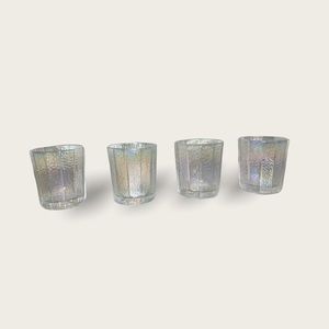 Vintage iridescent glassware set of 4